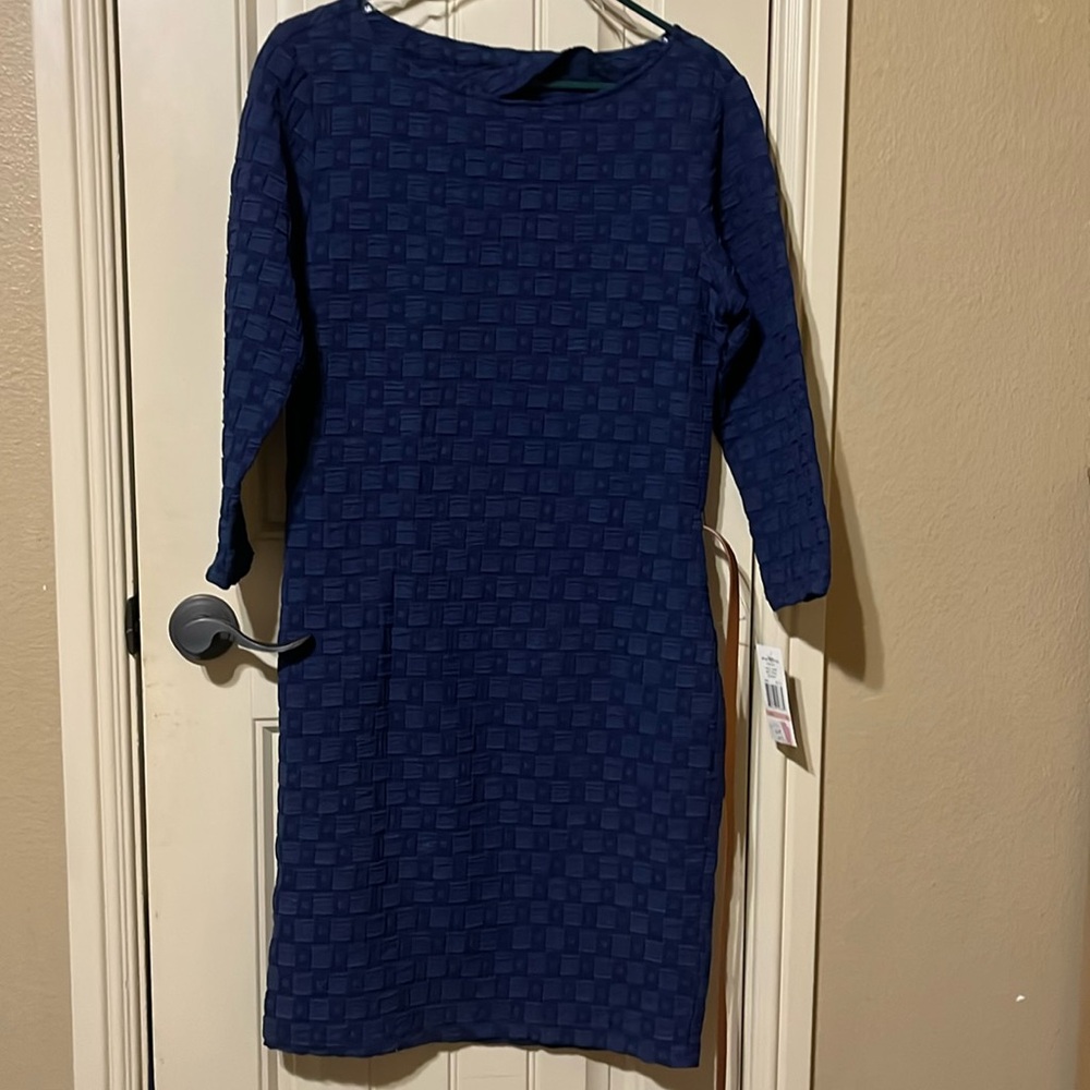 Sharagano Nave Blue Dress Size Lg